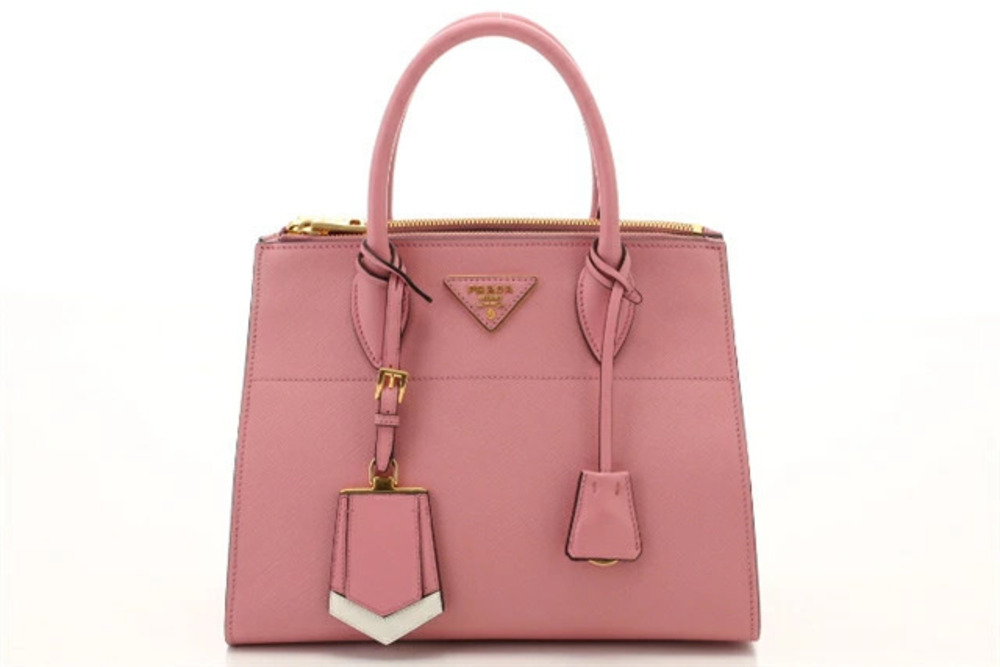 Prada Handbag Paradigm Bag Saffiano Leather Pink